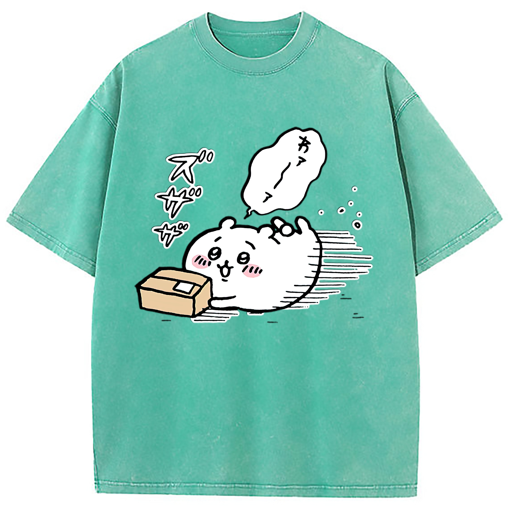（画像用） ちいかわ ちいかわ Chii-kawa chiikawa 綿100% ヴィンテージ風 半袖Tシャツ（フロントプリント）
